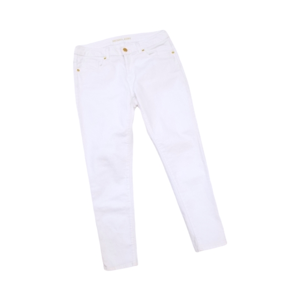 Michael Michael Kors Straight Leg White Ankle Jeans 6 - Picture 3 of 15